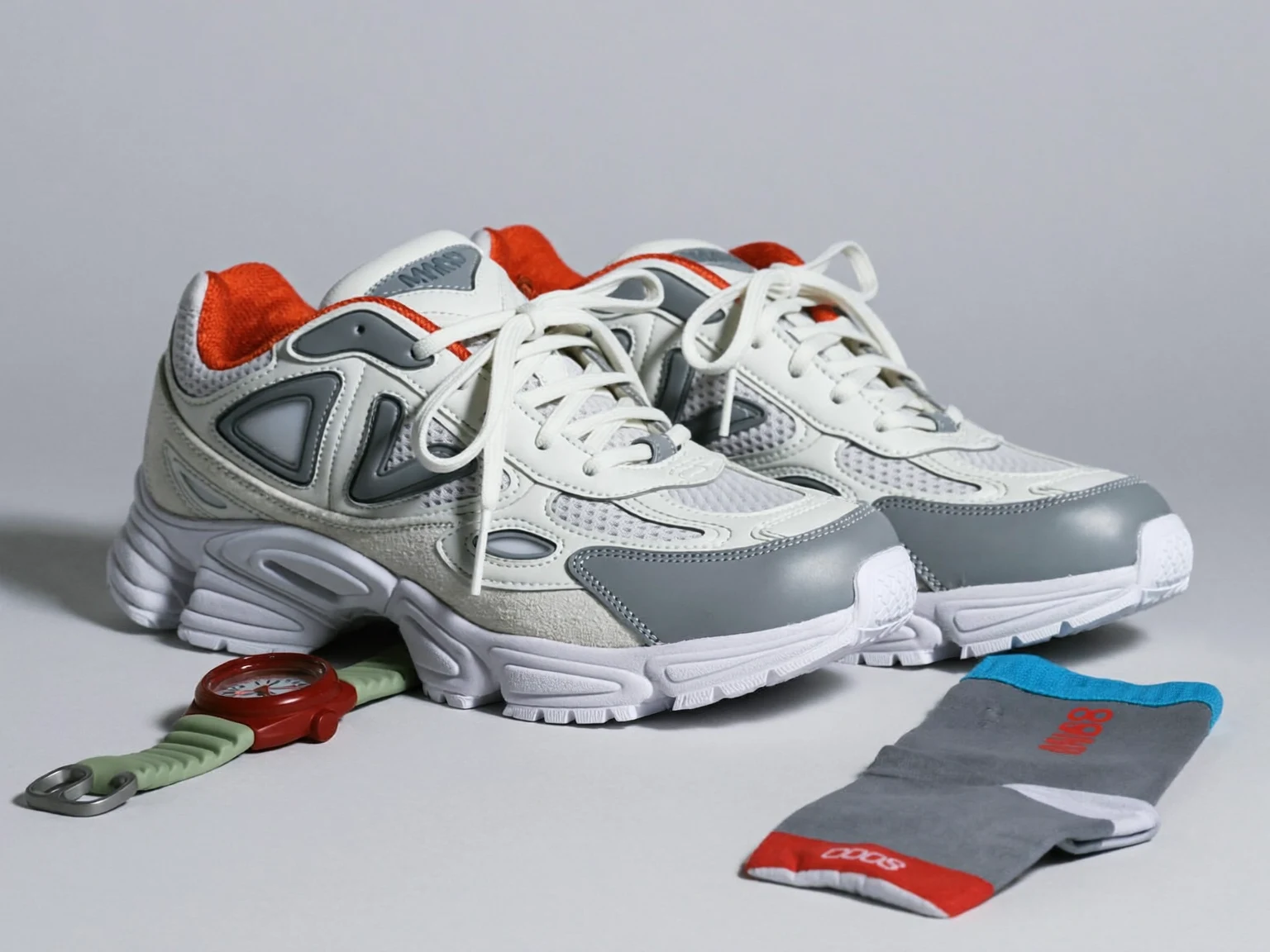 Illustrazione generata: scena conclusiva con sneakers e atmosfera da negozio